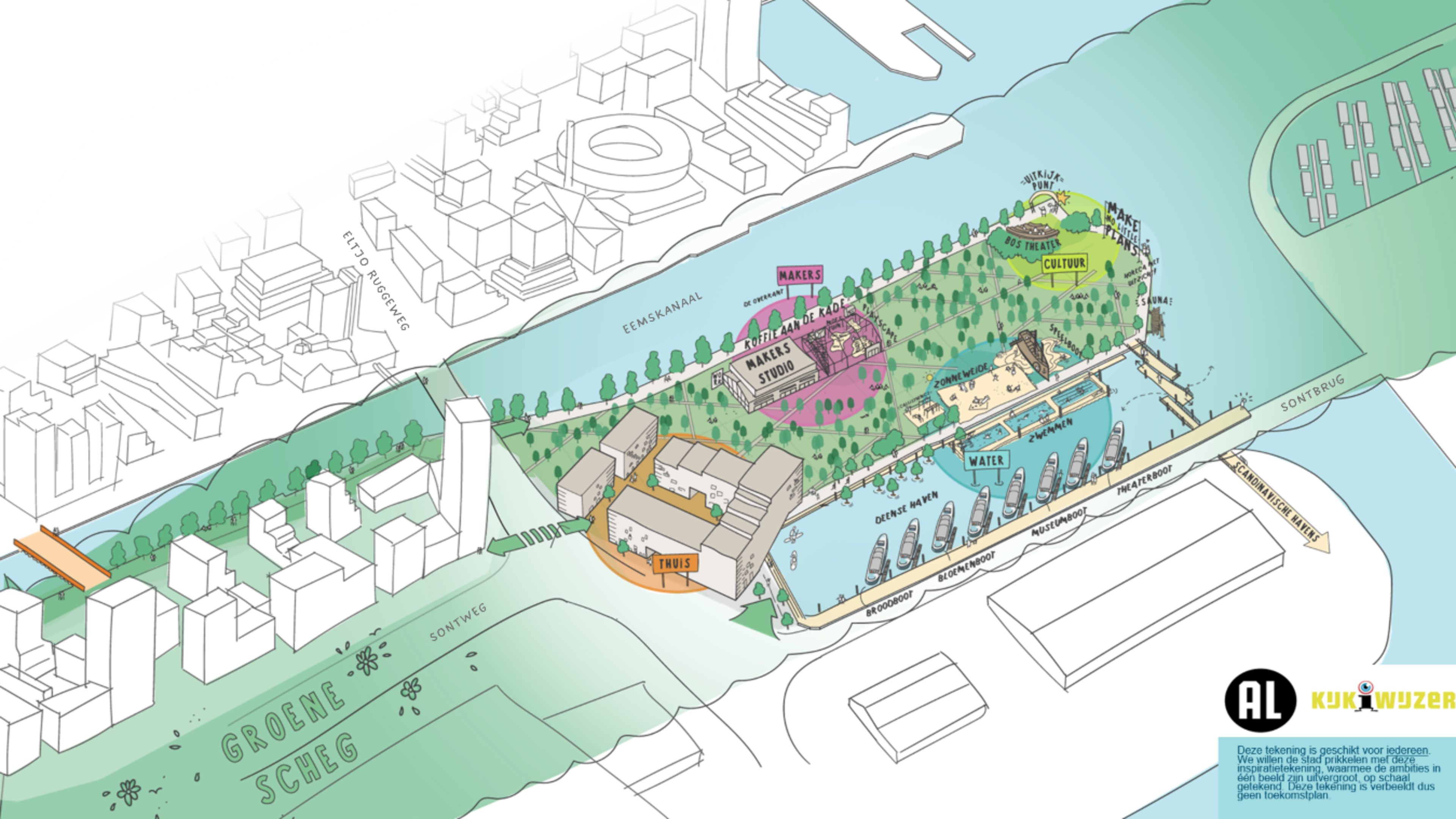 Groningen tekent voor Havenpark Stadshavens: nieuwe groenblauwe hotspot aan oostkant van Stad