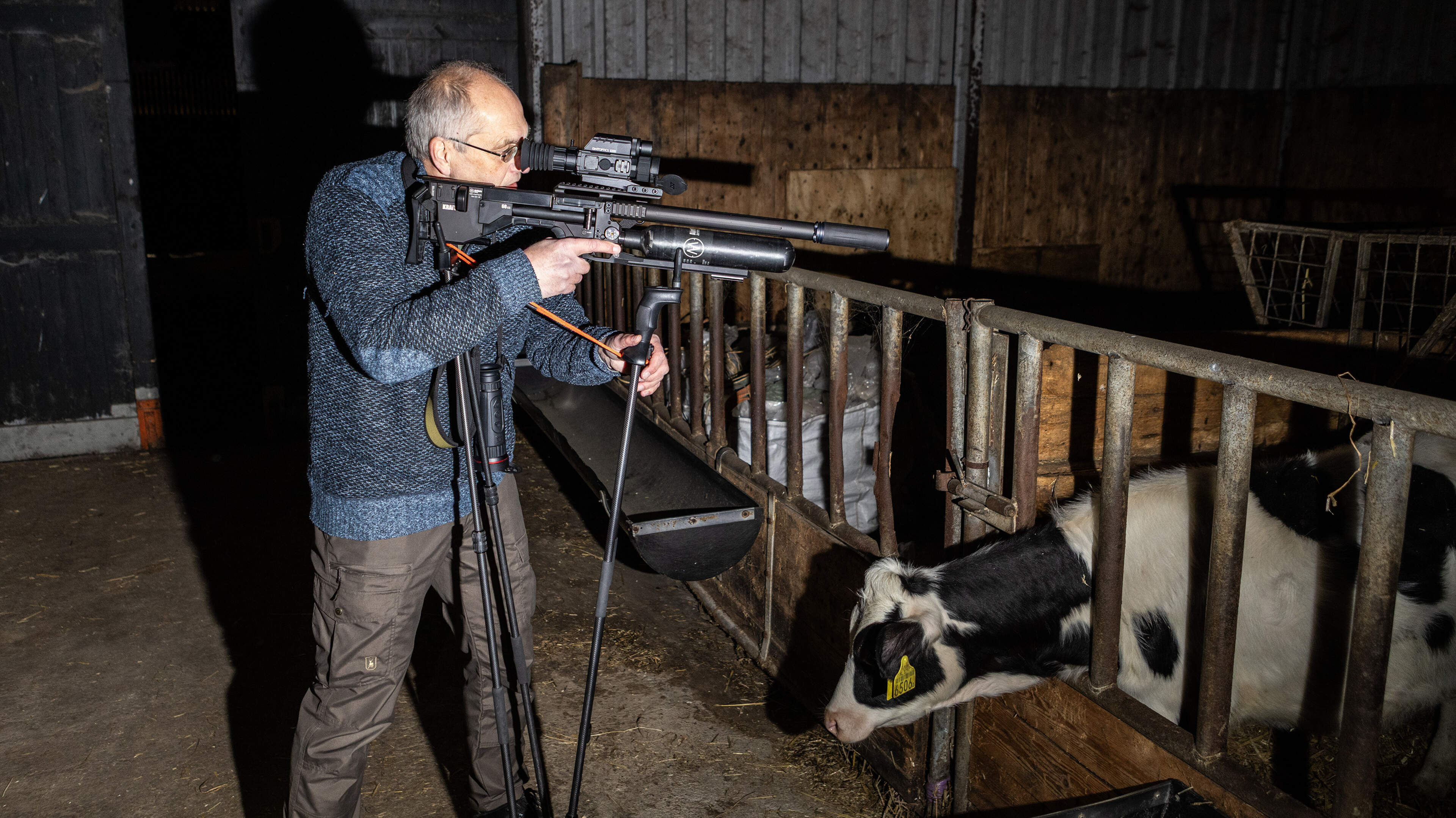 Op jacht met rattenvanger Meindert Bolt in Groningen. ‘Waarom ik niet mag schieten is me een raadsel
